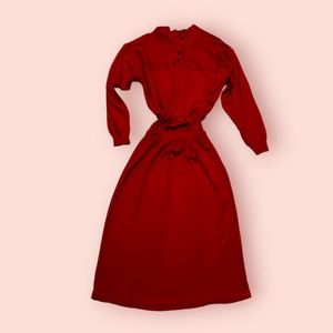 Vintage Long Soft Red Dress
